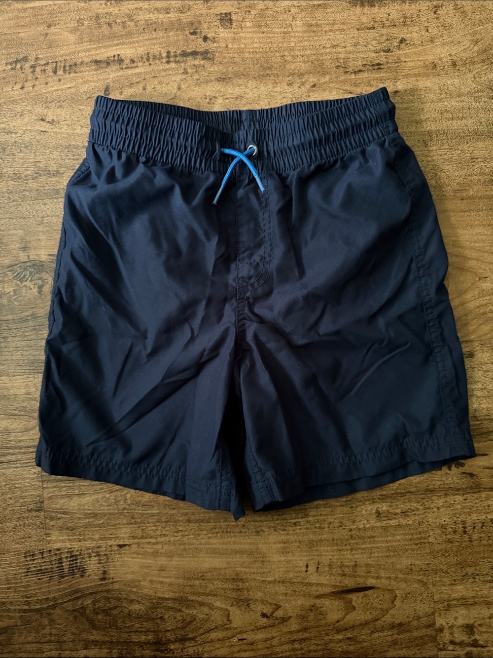 Navy Swim Shorts with Blue Drawstring kids large 10/12